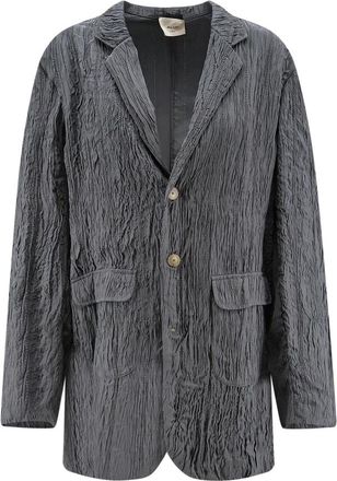 Alysi Blazer Wrinkle - Dames - Blazers - Grijs - S - Leer - Jassen