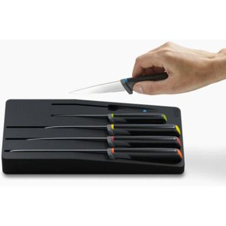 Joseph Joseph Set di coltelli de multicolore Joseph Joseph Elevate Store 5 pezzi con vassoio de cassetto portaoggetti, coltelli ergonomici de acciaio inox per la