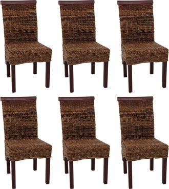 Hhg [nunca Usado] Lote De 6 Sillas De Comedor Silla De Mimbre M45 Silla De Mimbre Pl&aacute;tano, Luz, Sin Coj&iacute;n