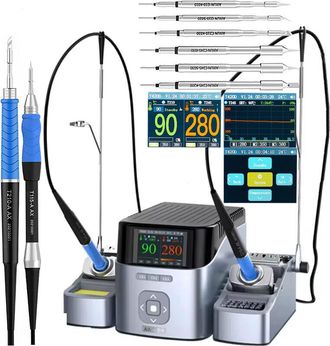 OEM Estaci&oacute;n De Soldadura Aixun De Doble Precisi&oacute;n (t210+t115) T420d Con 6 Puntas (k,s,i) Wifi
