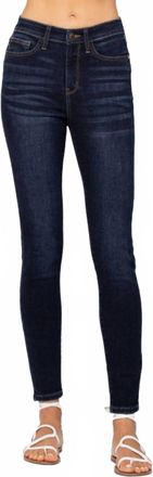 Judy Blue High-Waist Skinny With Handsanding Jeans In Dark Wash