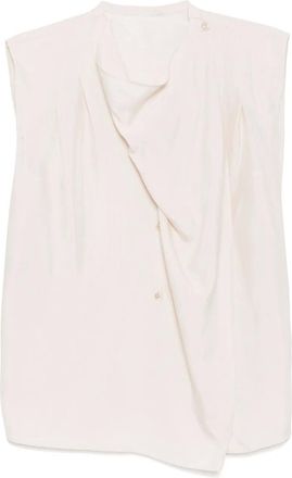 Less Blusa smanicata in seta - Toni neutri