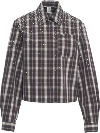 Liu Jo Camicia M/L Mix Fabrics - female - Liu Jo - Shirts - Brown - XS - Blouses & Shirts