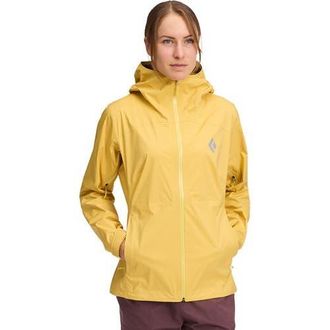Black Diamond Fineline Stretch Rain Shell - Womens in Soft Ochre at Nordstrom, Size Medium