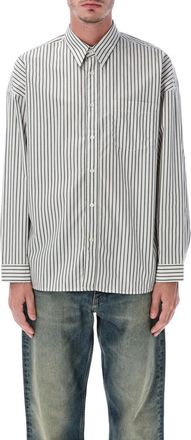 Sunflower Grey Striped Pocket Shirt
