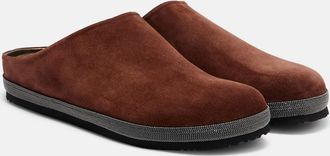 Brunello Cucinelli Monili suede clogs