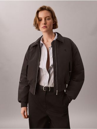 Calvin Klein Jeans Calvin Klein Womens Padded Nylon Bomber Jacket - Black - XL