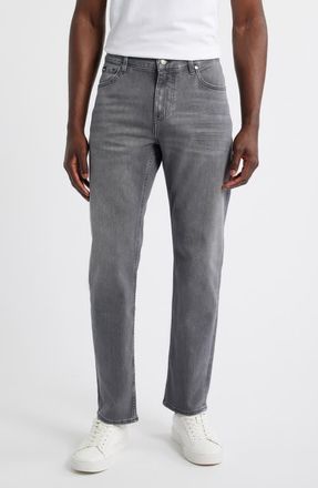 BOSS Ogden Straight Leg Jeans in Medium Grey at Nordstrom, Size 34 X 32