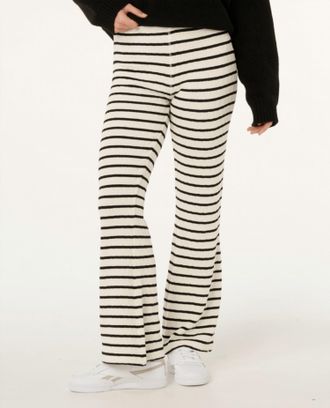 Rip Curl Bobbi Stripe Pants In Black /off White