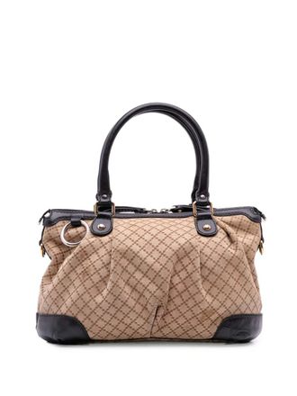 Gucci 2016-2025 Diamante Canvas Sukey satchel - Brown