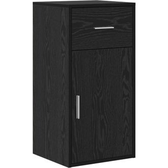 vidaXL Sideboard Black oak 38 x 34.5 x 75 cm Engineered wood Vidaxl