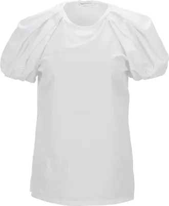 Alexander McQueen Alexander McQueen T-shirt met pofmouwen in wit katoen