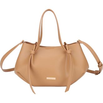 Mali + Lili Mini Lou Lou Vegan Leather Tote in Camel at Nordstrom