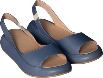 Generic Solea Cushioned Sandals for Women, Lightweight Orthopedic Slip-On Peep-Toe Sandals with Arch Support, Comfortable Summer Shoes (Blue, Adult, Women, 12