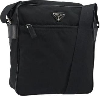 Prada Pre-owned Vintage Nylon Cross Body Bag - Dames - Vintage Schoudertas - Zwart - ONE Size - Nylon - Vintage