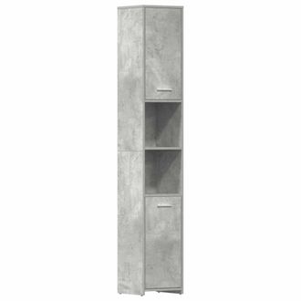 vidaXL Armario Ba&ntilde;o Madera Contrachapada Gris Hormig&oacute;n 30x30x183,5 Cm Vidaxl