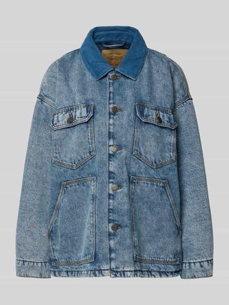 American Vintage American Vintage Jeansjacke mit Knopfleiste in Blau, Gr&ouml;&szlig;e XS/S