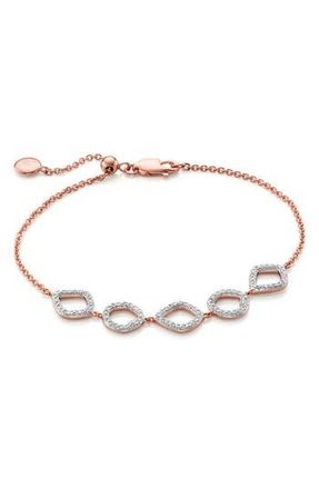 Monica Vinader Mini Cluster Diamond Bracelet in Rose Gold/Diamond at Nordstrom Rack