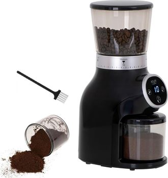 Adler Europe Ad4450 Molinillo Caf&eacute; Profesional El&eacute;ctrico, Sistema De Muelas, 17 Niveles Molido, 60 Gr, Temporizador 300w Negro