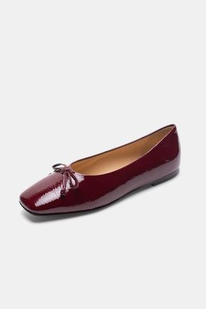 Bells & Becks Felicia Square Toe Ballerina Flat in Burgundy at Nordstrom, Size 40.5