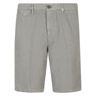 Myths Sage Bermuda Shorts in Cotton Linen - male - Myths - Casual Shorts - Green - XL - Shorts