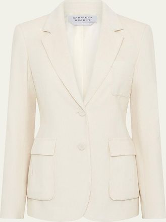 Gabriela Hearst Louisa Corduroy Single-Breasted Blazer