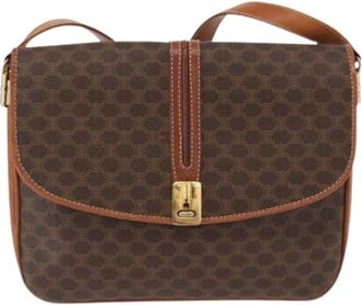 Celine Pre-owned Cross Body Bags, female, Brown, Size: ONE SIZE Pre-owned Vintage Canvas Cross Body Bag