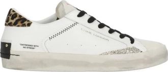 Crime London Distressed Sneaker - Dames - Sneakers - Wit - 40 EU - Leer - Schoenen