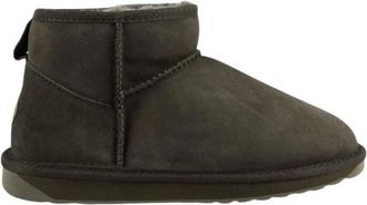 Emu Donkere Olijf Enkellaarzen - Dames - Winterlaarzen - Groen - 38 EU - Wol - Schoenen