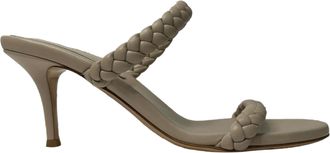 Gianvito Rossi Pre-owned Womens Braided Strap Sandals in Beige Leather - Size EU 40