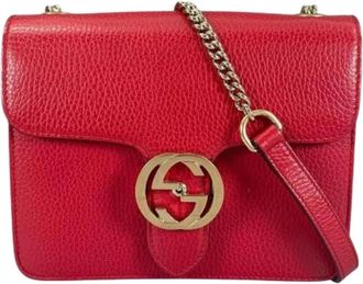 Gucci Pre-owned Cross Body Bags, female, Red, Size: ONE SIZE Pre-owned Vintage Shoulder Bag
