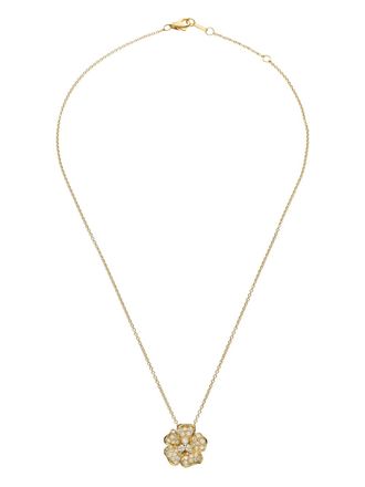 Leo Pizzo 18K yellow gold Flora diamond necklace
