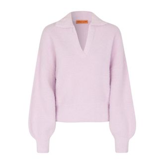 Stine Goya Gezellige V-Neck Sweater - Dames - V-hals truien - Roze - S - Truien & Vesten