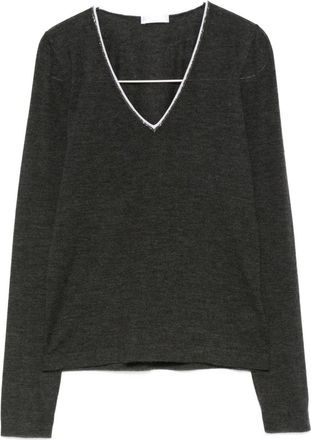 Brunello Cucinelli Cashmere And Silk V-necked Sweater