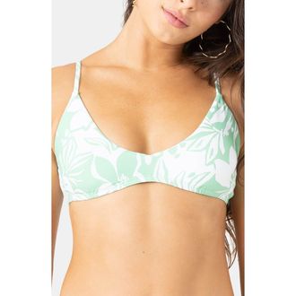 Roxy Oceanside Athletics Triangle Bikini Top in Seafoam at Nordstrom Rack, Size X-Large