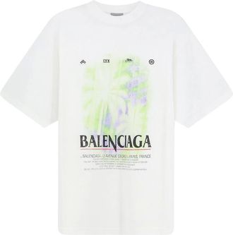 Balenciaga Tops, Heren, Wit, XL, Katoen, The Window Medium Fit T-shirt