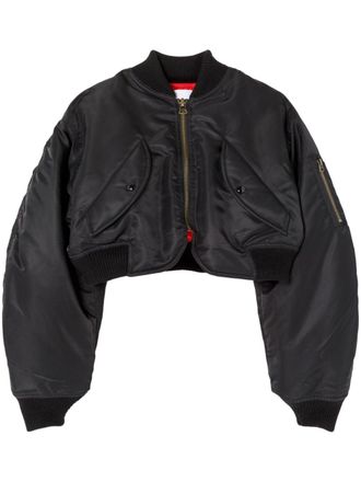 Re/Done Bomber crop - Nero