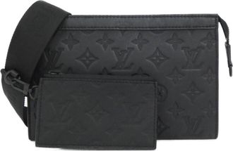 Louis Vuitton Black Leather Shoulder Bag (Pre-Owned)