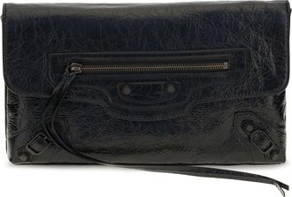 Balenciaga Womens Clutch Le City Lambskin Black Bags