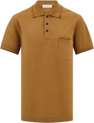 Ferragamo Polo con Gancini - Heren - Polos - Bruin - M - Katoen - Tops