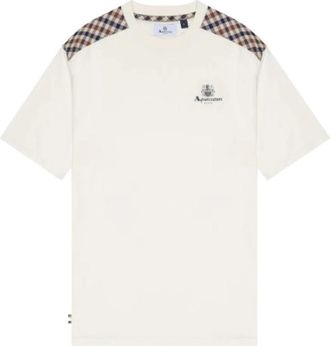 Aquascutum T-Shirts - Heren - T-shirts - Wit - 2XL - Tops