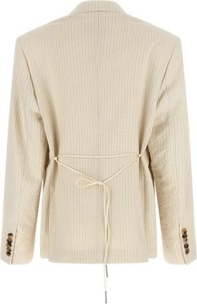 Dries Van Noten Womens Beige Cotton Blazer Clothing