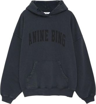 Anine Bing Harvey Sweatshirt - Dames - Hoodies - Zwart - L - Katoen - Hoodies & sweatvesten