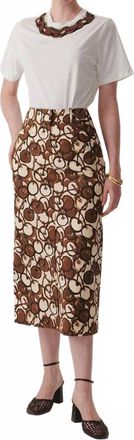 Exquise Rosalie Romantic Flared Midi Skirt In Multi Color