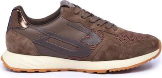 Baldinini Bruine su&egrave;de en leren sneaker - Heren - Sneakers - Bruin - 41 EU - Su&egrave;de - Schoenen
