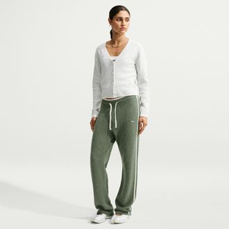 Nike Womens Nike Sportswear Chill Knit Mid-Rise Pants in Green | IM5511-303