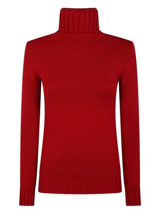 base Maglione a collo alto - Rosso