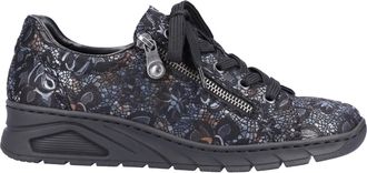 Rieker Womens Doris 02 Casual Sneakers In Rose Black Synthetic