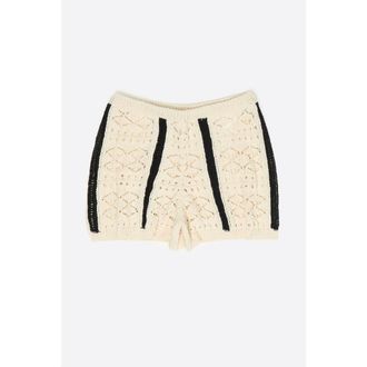 Bimba & Lola Two-Tone Knit Shorts in Ivory at Nordstrom, Size X-Small Eu