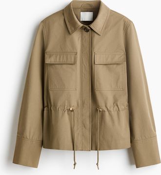 H&M Jacke aus Baumwolltwill - Green